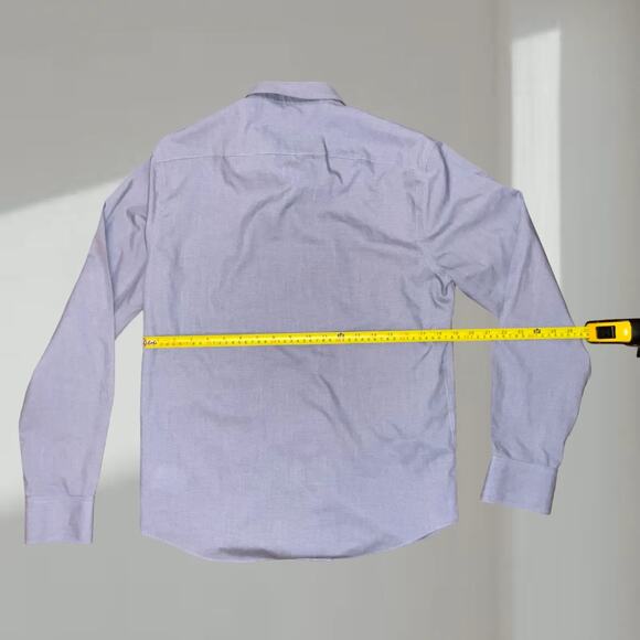 UNTUCKit Shirt – Blue Micro-Check Button-Down (Medium) - Picture 4 of 5